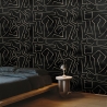 Moderne artistieke behang geometrisch design zwart goud Graffiti Verkoop