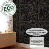 Moderne artistieke behang geometrisch design zwart goud Graffiti Karakteristieken