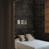 Moderne artistieke behang geometrisch design zwart goud Graffiti Korting