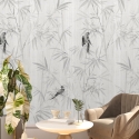 Behang voor woonkamer en keuken grijze Japanse bos Japandi Verkoop
