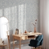 Wit en blauw damast behang voor woonkamer en slaapkamer Chic Aanbod