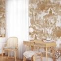 Beige zelfklevend bloemenbehang voor woonkamer Cactus nel Deserto Catalogus