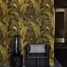 Gouden bloemen behang voor badkamer en slaapkamer Banaanstuik bladeren Kortingen