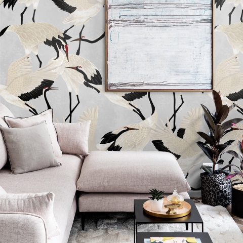 Moderne elegante behang voor woonkamer en kinderkamer Aironi Grigi Aanbieding