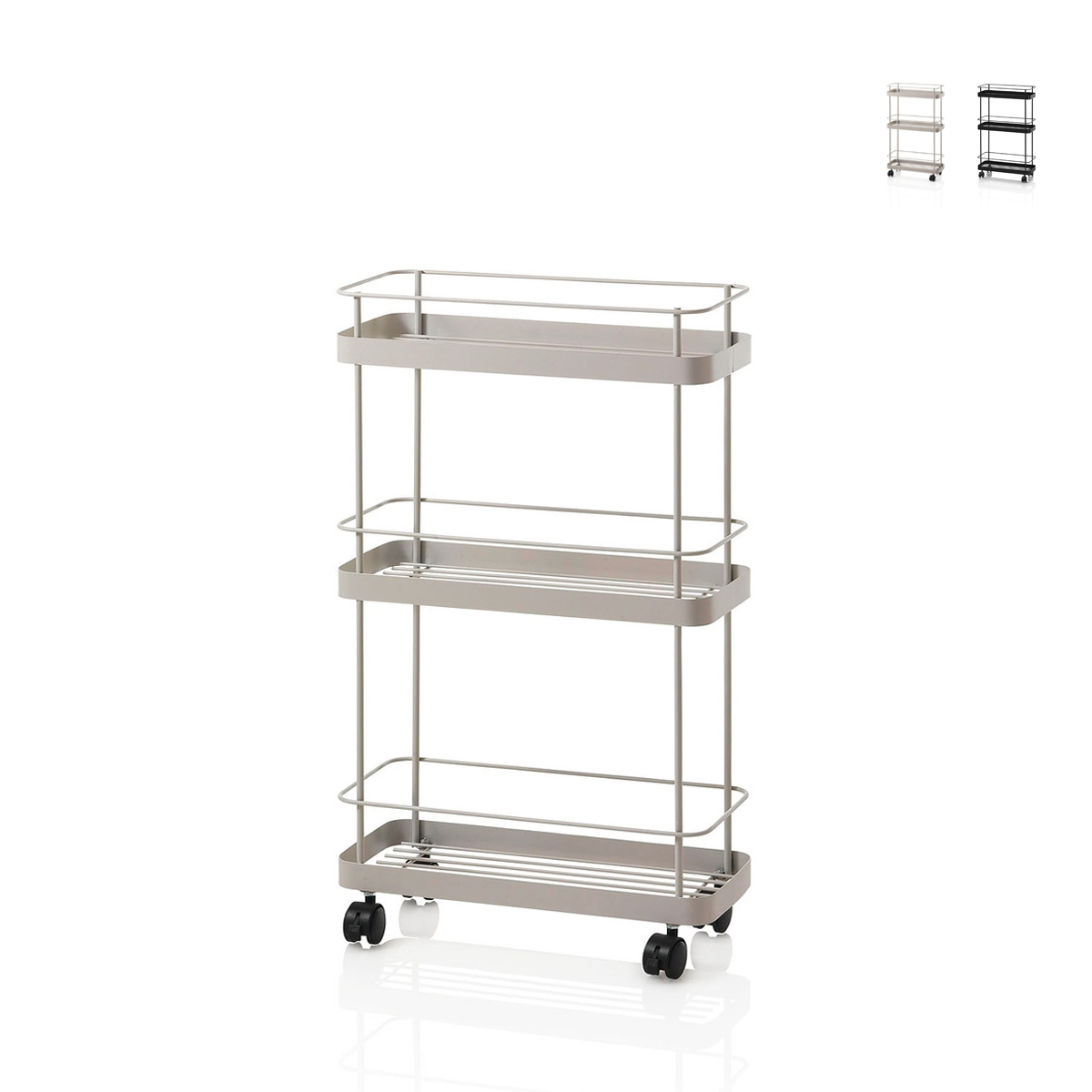 Metalen serveerwagen met wielen en 3 planken Tris Aanbieding