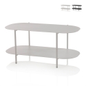 Moderne design salontafel van metaal met plank Vitko Aanbieding