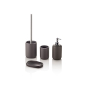 Set badkameraccessoires: dispenser, beker, zeepbakje, toiletborstelhouder grijs Zara Aanbieding