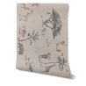 Vintage jungle dierenbehang beige voor achterwand bed Safari Aanbod
