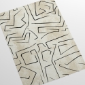 Moderne witte behang met artistiek ontwerp Graffiti Zwarte Strepen Catalogus