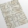 Moderne witte behang met artistiek ontwerp Graffiti Zwarte Strepen Catalogus