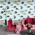 Behang Blauwe Zee voor Woonkamer en Gang Tropische Vissen Aanbieding