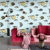 Behang Blauwe Zee voor Woonkamer en Gang Tropische Vissen Aanbieding