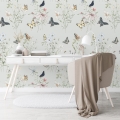 Bloemen en Natuur Behang voor Kinderkamer & Woonkamer Vlinders Aanbieding