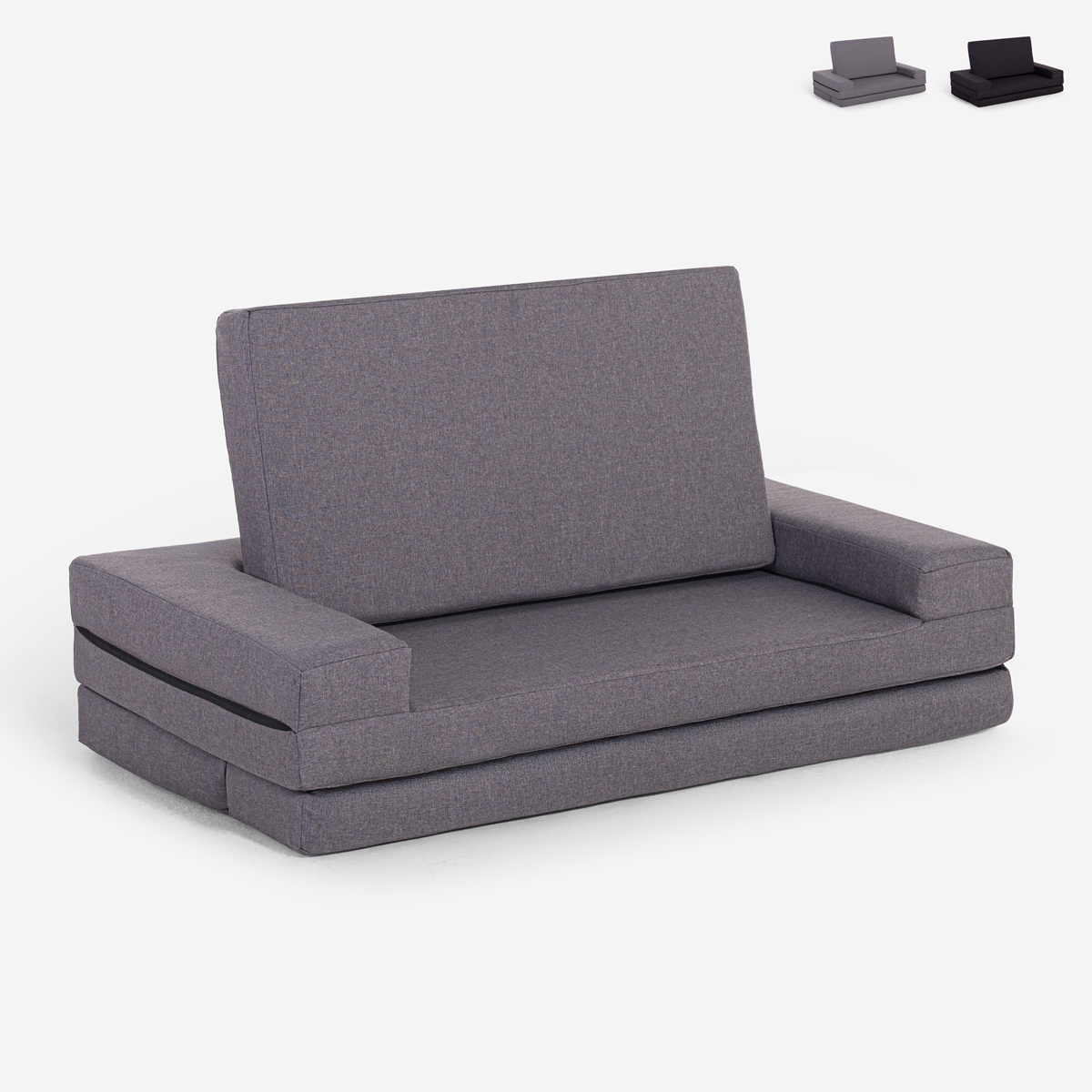 Bank bed 2 zits modulair opvouwbaar ruimtebesparend in stof Miranda Aanbieding Bank bed 2 zits modulair opvouwbaar ruimtebesparend in stof Miranda Aanbieding
