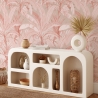 Elegante verfijnd behang voor woonkamer Tropische Jungle Roze Verkoop