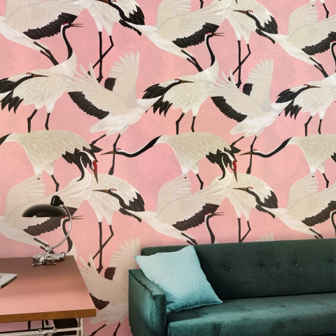 Elegante zelfklevend behang voor woonkamer Aironi Rosa Aanbieding