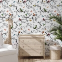 Gekleurde natuur behang voor keuken of kinderkamer Battito di Ali Aanbieding