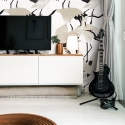 Moderne elegante Oosterse behangpapier voor woonkamer Aironi Bianchi Verkoop