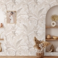 Elegante bloemenbehang voor woonkamer Bosco Tropicale Beige Aanbieding