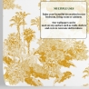 Vintage artistiek bloemenbehang wit en geel Toile de Jouy Kortingen
