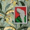 Zelfklevend jungle behang met groene tropische bosbomen Verkoop