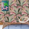 Raffinierter bloemen jungle behang Bosco Tropicale Rosa Korting