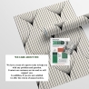 Vintage geometrisch behang in zwart en wit Art Déco-design Keuze