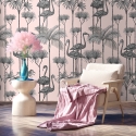 Raffinatie roze zelfklevende muurdecoratie voor woonkamer Pellicani Korting