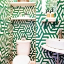 Zelfklevend behang voor moderne woonkamers Geometrica Verde Verkoop
