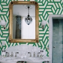 Zelfklevend behang voor moderne woonkamers Geometrica Verde Aanbod