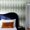 Groene geometrische vintage design behang voor woonkamer Chevron Verkoop