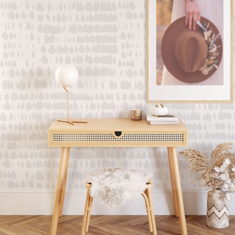 Moderne designbehang voor de woonkamer Wit Grijs Aanbieding