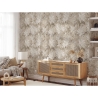 Elegante beige bloemenbehang voor slaapkamer, Hedera bladeren Kortingen