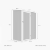 Tuinhuis schuur van groen gegalvaniseerd plaatstaal 143x89x186 cm Amalfi NATURE Afmetingen