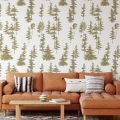 Zelfklevend behang bos voor woonkamer en hal Pini Verdi Aanbieding