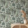 Behang voor woonkamer met jungleplanten en bladeren Botanica Verde Verkoop