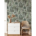Behang voor woonkamer met jungleplanten en bladeren Botanica Verde Aanbod