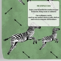 Zelfklevend groen behang voor slaapkamer met zebra's Kortingen