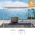 Winddichte en UV-bestendige stalen tuinpaviljoen 3x3 meter Style Korting