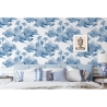 Vintage behang met bosprint in wit en blauw Toile de Jouy Blu Catalogus