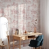 Vintage behang met roze landschappen voor woonkamer Toile de Jouy Rosa Verkoop