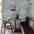 Elegante behang met bladeren slaapkamer Bloemillustraties Aanbieding