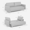 2-zits slaapbank in Scandinavische stijl met verstelbare rugleuning Chara Catalogus