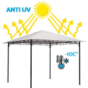 Winddichte en UV-bestendige stalen tuinpaviljoen 3x3 meter Style Keuze