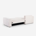 Hoekslaapbank met chaise longue in geribbelde stof Leka Catalogus