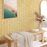 Vintage Gele Geometrische Zelfklevende Behang voor Woonkamer Verkoop