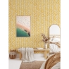 Vintage Gele Geometrische Zelfklevende Behang voor Woonkamer Catalogus