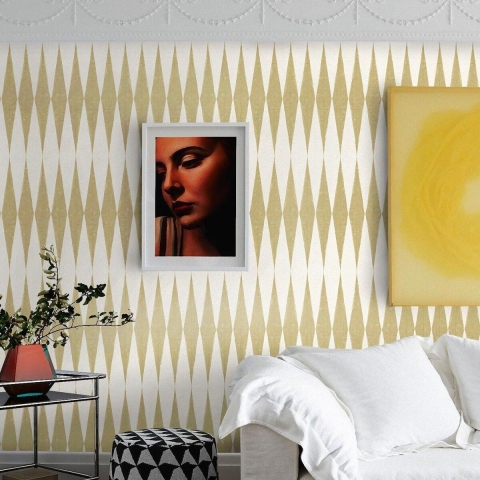 Vintage geometrisch design behang in Chevron Scandinavische stijl Aanbieding