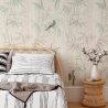 Behang met bloemenprint Oosterse planten Japanse bamboebos Verkoop