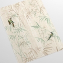Behang met bloemenprint Oosterse planten Japanse bamboebos Korting
